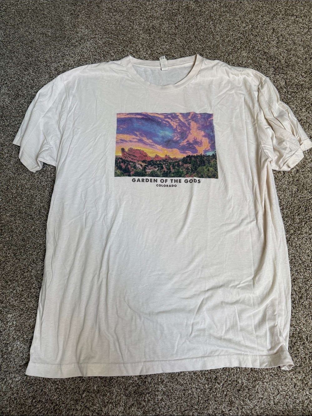 Next Level Apparel White Tee garden of the gods Colorado